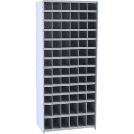 Hallowell 5529-12HG Hi-Tech Parts Bin Unit 36"W x 12"D x 87"H Gray Starter 78 Bins