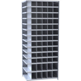 Hallowell A5529-18HG Hi-Tech Parts Bin Unit 36"W x 18"D x 87"H Gray Add-on 78 Bins