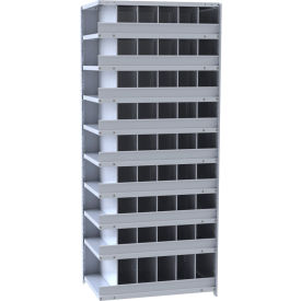 Hallowell A5530-24HG Hi-Tech Parts Bin Unit 36"W x 24"D x 87"H Gray Add-on 54 Bins