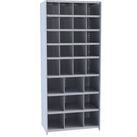 Hallowell 5531-12HG Hi-Tech Parts Bin Unit 36"W x 12"D x 87"H Gray Starter 29 Bins