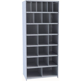Hallowell 5534-24HG Hi-Tech Parts Bin Unit 36"W x 24"D x 87"H Gray Starter 24 Bins