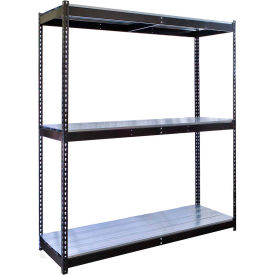 Hallowell DRHC602484-3S-E-ME Hallowell Rivetwell 3 Shelf, Double Rivet Boltless Shelving, Starter, 60"W x 24"D x 84"H, EZ Deck image.