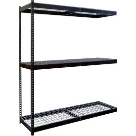 Hallowell DRHC722484-3A-W-ME Hallowell Rivetwell 3 Shelf, Double Rivet Boltless Shelving, Add On, 72"W x 24"D x 84"H, Wire Deck image.