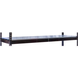 Hallowell DRHCEL4830ME Rivetwell Double Rivet Boltless Shelving 48"W x 30"D 1 Level W/EZ Decking Black image.