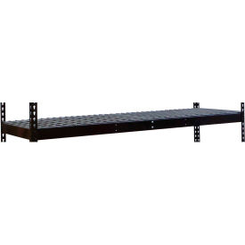 Hallowell DRHCWL4824ME Rivetwell Double Rivet Boltless Shelving 48"W x 24"D 1 Level W/Wire Decking Black image.