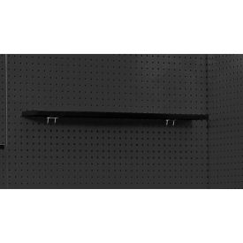 Fort Knox Pegboard Shelf, Steel, 22"W x 5"D, Black view 2