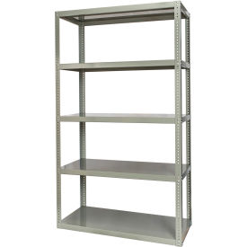 Hallowell® 5 Shelf High Capacity Reinforced Bolted Shelving 48"W x 24"D x 84"H Dark Gray 