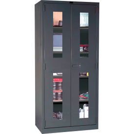 Hallowell® Safety View® DuraTough Storage Cabinet 36"W x 24"D x 78"H Charcoal 