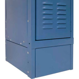 Hallowell KCFB12MB Hallowell KCFB12MB Steel Locker Accessory, Closed Front Base 12"W x 6"H Marine Blue image.