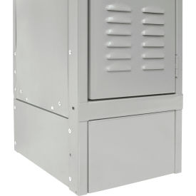 Hallowell KCFB12PL Hallowell® Closed Front Base For Locker, 12"W x 1/8"D x 6"H, Light Gray image.