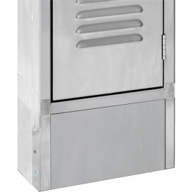 Hallowell KCFB12SS Hallowell® Closed Front Base For Locker, 12"W x 1/8"D x 6"H, Stainless Steel image.
