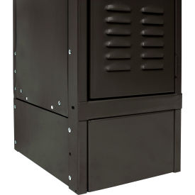 Hallowell KCSB12ME Hallowell® Closed Side Base For Locker, 1/8"W x 12"D x 6"H, Black image.