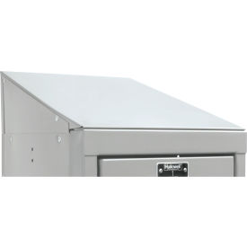 Hallowell KISE18PL Hallowell® End Closure For Individual Slope Top, 1/8"W x 18"D x 6"H, Light Gray image.