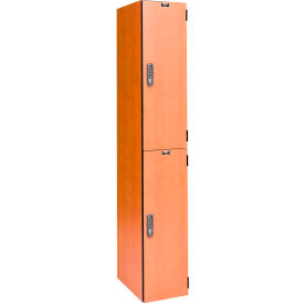 Hallowell® VersaMax 2-Tier 2 Door Phenolic Locker Electronic Keypad 12"Wx18"Dx72"H Assembled 