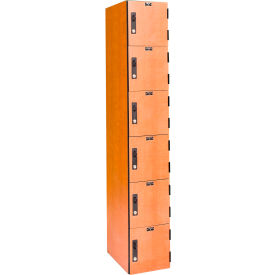 Hallowell® VersaMax 6-Tier 6 Door Phenolic Locker Keyed Lock 12"W x 18"D x 72"H Assembled 