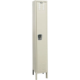 Premium Locker, 1-Tier, 12"W x 12"D x 66"H, 729 Tan, Assembled view 2