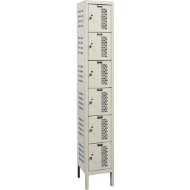 6-Tier 6 Door HD Ventilated Locker, 12"W x 15"D x 78"H, 729 Tan, Unassembled view 2