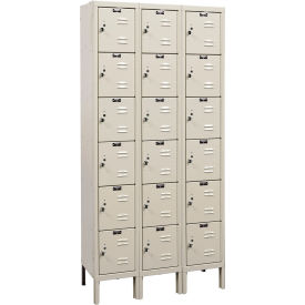 Premium Locker, 6-Tier, 36"W x 12"D x 78"H, 729 Tan, Unassembled view 2