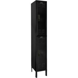 Hallowell® DigiTech 2-Tier Electronic Locker 12"W x 12"D x 78"H Black Unassembled 
