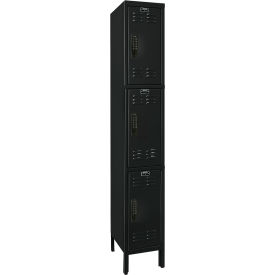 Hallowell® DigiTech 3-Tier Electronic Locker 12"W x 12"D x 78"H Black Unassembled 