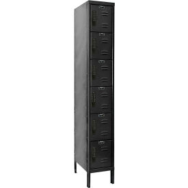 Hallowell® DigiTech 6-Tier Electronic Locker 12"W x 12"D x 78"H Black Unassembled 