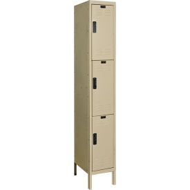 Hallowell® DigiTech 3-Tier Electronic Locker 18"W x 12"D x 78"H Tan Unassembled 