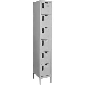 Hallowell® DigiTech 6-Tier Electronic Locker 18"W x 12"D x 78"H Light Gray Unassembled 