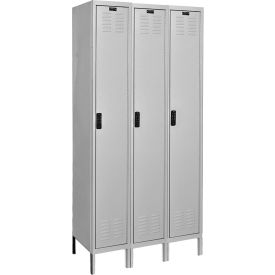 Hallowell® DigiTech 1-Tier Electronic Locker 36"W x 12"D x 78"H Light Gray Assembled 