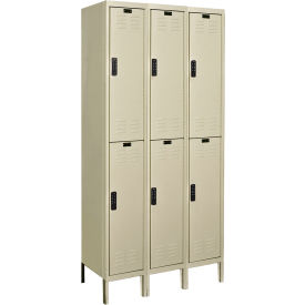 Hallowell® DigiTech 2-Tier Electronic Locker 36"W x 12"D x 78"H Tan Unassembled 