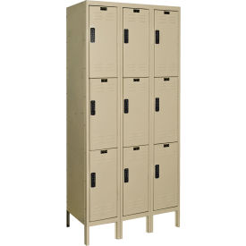 Hallowell® DigiTech 3-Tier Electronic Locker 36"W x 18"D x 78"H Tan Unassembled 