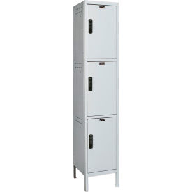 Hallowell® 3-Tier Laptop/Backpack Locker 18"W x 15"D x 78"H Light Gray Unassembled 