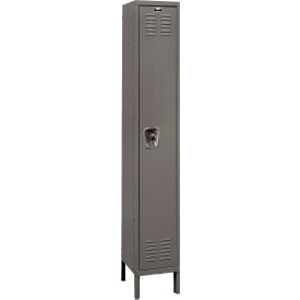 ReadyBuilt Locker, 1-Tier, 12"W x 12"D x 78"H, 725 Dark Gray, Assembled view 2