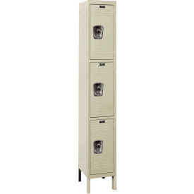 ReadyBuilt Locker, 3-Tier, 12"W x 12"D x 78"H, 729 Tan, Assembled view 2