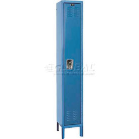 Hallowell URB1228-1A-MB Hallowell® Ready-Built 1-Tier 1 Door Locker, 12"W x 12"D x 78"H, Blue, Assembled image.