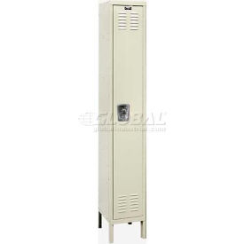 Hallowell URB1228-1A-PT Hallowell® Ready-Built 1-Tier 1 Door Locker, 12"W x 12"D x 78"H, Tan, Assembled image.