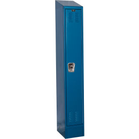 ReadyBuilt II Locker, 1-Tier, 12"W x 15"D x 83"H, 707 Marine Blue, Assembled view 2