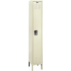 ReadyBuilt Locker, 1-Tier, 12"W x 18"D x 78"H, 729 Tan, Assembled view 2