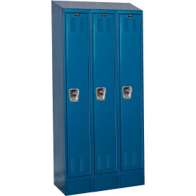 ReadyBuilt II Locker, 1-Tier, 36"W x 15"D x 83"H, 707 Marine Blue, Assembled view 2