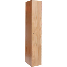 Hallowell® 1-Tier All-Wood Club Locker 15"W x 18"D x 72"H Natural Red Oak Assembled 