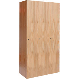 Hallowell® 1-Tier All-Wood Club Locker 45"W x 18"D x 72"H Natural Red Oak Assembled 