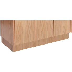 Hallowell® All-Wood Club Locker Base 15"W x 18"D x 4"H Natural Red Oak with Clear Finish 