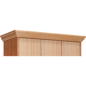 Hallowell® All-Wood Club Locker Crown Molding Top 36"Wx2"Dx4"H Natural Red Oak w/Clear Finish 