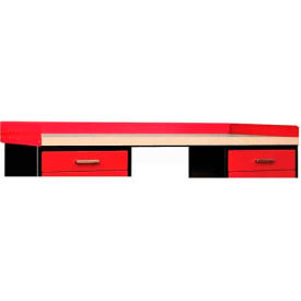 Hallowell FKSBRK6024RR-HT Hallowell FKSBRK6024RR-HT Fort Knox Side and Back Rail Kit, 60"W x 24"D x 5"H, Red image.