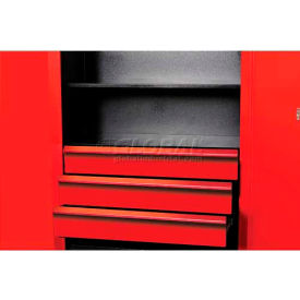 Hallowell FKSCD36-3RR-HT Hallowell FKSCD36-3RR-HT Fort Knox Cabinet Drawer Kit - 3 Drawer, 36"W x 24"D x 18"H, Red image.