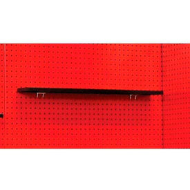 Hallowell FKWS36ME-HT Hallowell FKWS36ME-HT Fort Knox Pegboard Shelf, 36"W x 5"D x 3/4"H, Black image.