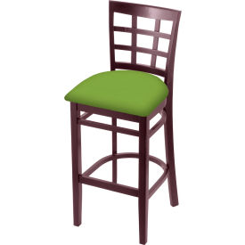 Holland Bar Stool 3130 30" Bar Stool Canter Kiwi Green Seat Dark Cherry Finish 