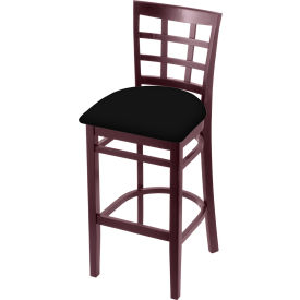 Holland Bar Stool 3130 30" Bar Stool Black Vinyl Seat Dark Cherry Finish 