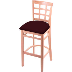 Holland Bar Stool 3130 30" Bar Stool Canter Bordeaux Seat Natural Finish 