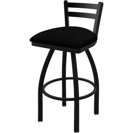 Holland Bar Stool 411 Jackie 30" Low Back Swivel Bar Stool Black Vinyl Seat Black Wrinkle Finish 