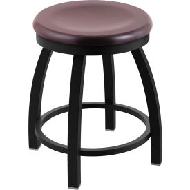 Holland Bar Stool 411 Jackie 18" Swivel Vanity Stool Dark Cherry Maple Seat Black Wrinkle Finish 